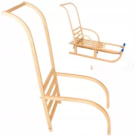    NIJDAM klappbarer Holzschlitten-Rückenlehnenschieber, 85 cm