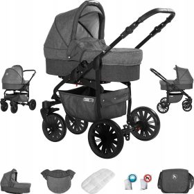  Friedrich Hugo Berlin Grey Night 4in1 Kinderwagen