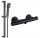 Aveeo Borg Aufputz-Duschset + Reihe TERMO 01-BL schwarze Duscharmatur