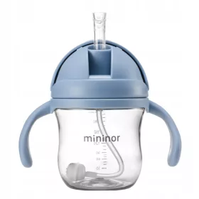  Mininor-Becher mit Strohhalm 220 ml blau