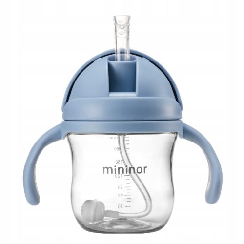  Mininor-Becher mit Strohhalm 220 ml blau
