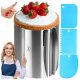 CAKE RIDER, KONFEKTION HOCH, 20 cm, BAND, Rand, Kuchenform + DEKO-Spatel für Kuchen, Sahnetorten - 3 Stk
