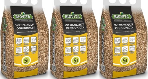 Gartenerde 3 x Gartenbau-Vermiculit 1–5 mm, 5 l. natürliches Mineralgranulat – insgesamt 15 l