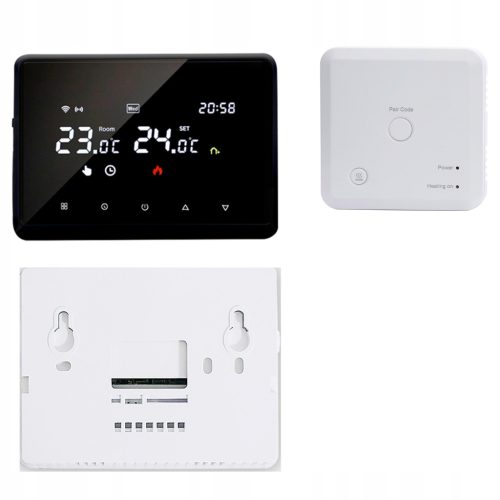  Intelligenter WiFi-Kesselthermostat mit Tuya-Empfänger, programmierbar, schwarz