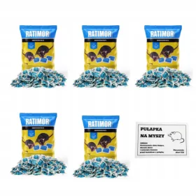  PASTE FÜR MÄUSE UND RATTEN BLAU 5 X 1 KG + ABC LEP GRATIS