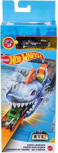  HOT WHEELS SHARK LAUNCHER + GVF43 AUTO