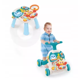    PÄDAGOGISCHER SCHIEBERTISCH 2 IN 1 FÜR EIN KIND, Klänge, LED, GESCHENK FÜR EIN EINJÄHRIGES