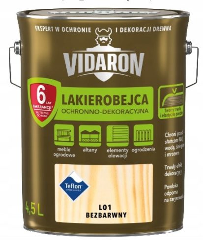  VIDARON Schutzlackbeize 4,5L Farblos L01