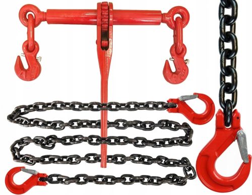 KETTENSPANNER + ZUGZUG 106kN 10,6T L=5m Ø13mm CE-ZULASSUNG