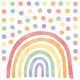  Wandaufkleber für Kinder Klassische bunte Regenbogenpunkte