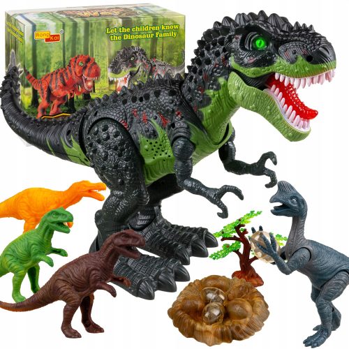  DINOSAURIER T-REX INTERAKTIVE GRÜNE FIGUR BRÜLLENDER WANDERER LEGT EIER