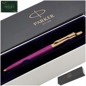    ELEGANTER GOLDKUGELSCHREIBER PARKER MAGENTA 24 KARAT + GESCHENKKARTIFIKAT