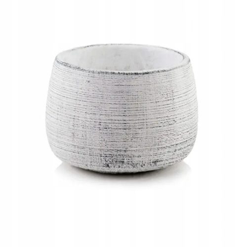 Polnix-Blumentopf, 17 cm x 17 x 13 cm, Durchmesser 17 cm, Betontöne in Grau und Silber
