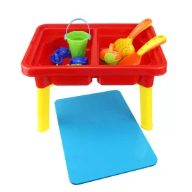 Sandkasten 2-in-1 Spieltisch für Balkonterrasse + Zubehör