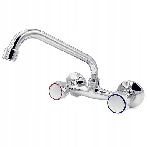 Steinmedia Aqua Sanitary Silber Wand-Küchenarmatur