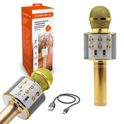  Karaoke-Mikrofon Manta Bluetooth-Lautsprecher Echomodulation