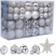  WEIHNACHTSKUGEL-SET XXL 100-tlg. SILBERMUSTER