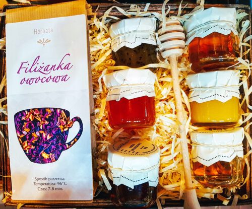  GESCHENKKORB GESCHENK 6 x MARMELADE UND TEE