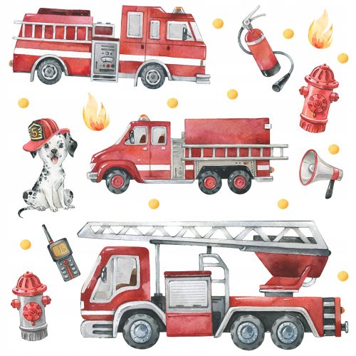  Wandaufkleber Feuerwehr Feuerwehrauto Feuerwehrmann