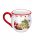  Dekorativ bemalte Weihnachtstasse mit Weihnachtsmann