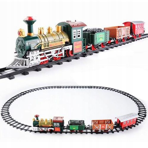  Elektrische Eisenbahnwaggons trainieren Rennbahnlokomotiven