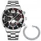  Vikabo Herrenuhr, silbernes Armband + Armband