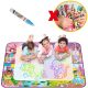  WASSERMATTE ZUM MALEN MIT WASSER XXL 100X80 CM + ROSA