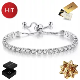  Damenarmband aus 925er Silber mit Kristallen