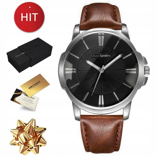  HERREN-LEDERUHR, BRAUN, 925er LEDER, MIT ARMBAND, GESCHENK FÜR DEN VATI DES FREUNDES
