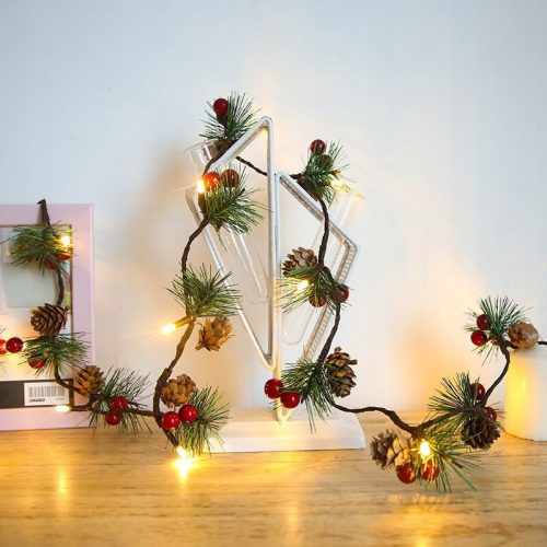  BATTERIEBETRIEBENE WEIHNACHTSLEUCHTEN, LED-KETTE, KEGEL, 2 METER