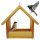 Boxen (Häuser) und Vogelhäuschen VOGELFUTTERHAUS XL, Naturholz, mit Haken
