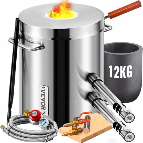 Propan-Schmelzofen, 12 kg, Edelstahl-Metall-Gasofen
