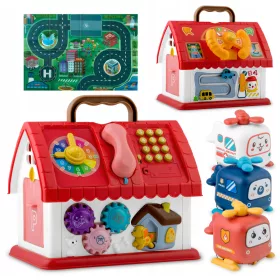    PÄDAGOGISCHES HAUS, INTERAKTIVE KINDER, FALTBARE MATTE, Klänge, SPIELZEUGKOFFER