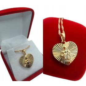  Kommunionkette, Medaillon, Skapulier, Mutter Gottes