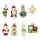  WEIHNACHTSKUGELN AUS GLAS, 8-TLG. WEIHNACHTSFIGUREN FEIERTAGE