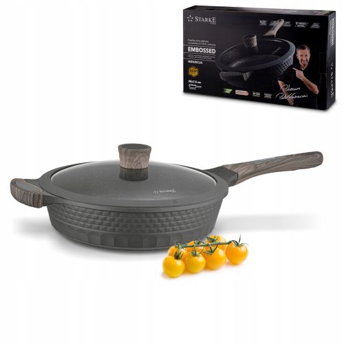 Bratpfannen Starke Pro Geprägte traditionelle Bratpfanne 28 cm antihaftbeschichtet (antihaftbeschichtet)