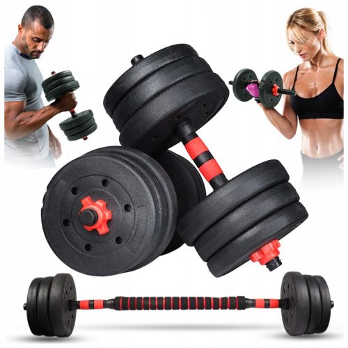  Bitumenhanteln 2x10 kg mit Verbindungsstück, Set à 20 kg