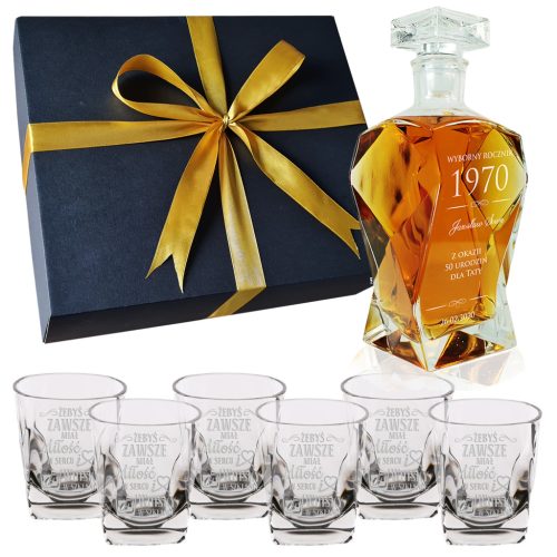  Set Karaffe + 6 Gläser mit Gravur – ein einzigartiges Geschenk! ZUM WHISKY