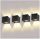 Gartenwandlampen, außen Ledmo Gartenwandleuchte, schwarz, integrierte 12-W-LED-Quelle