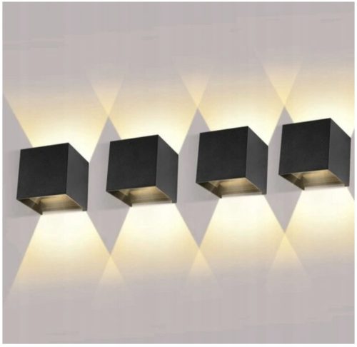 Gartenwandlampen, außen Ledmo Gartenwandleuchte, schwarz, integrierte 12-W-LED-Quelle