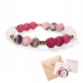  Damen-Perlenarmband aus Natursteinen, 8 mm