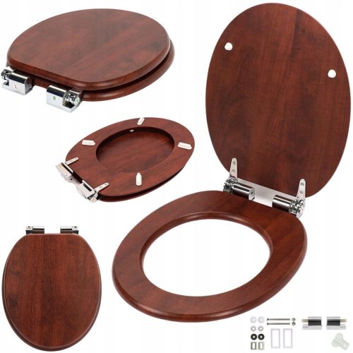 Oryx SN8903 Toilettensitz, MDF in Braun- und Beigetönen