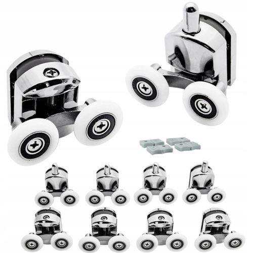 Duschkabinenrollen-Set, massiv, 23-mm-Räder