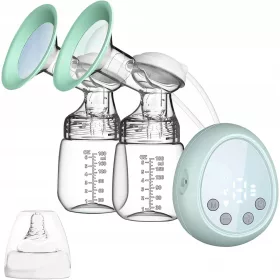    Elektrische USB-Milchpumpe, 35 dB, doppelt, extrem leise, 3 Modi und 9 Stufen