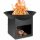  Gartenfeuerstelle Metall schwarz 56x41 cm