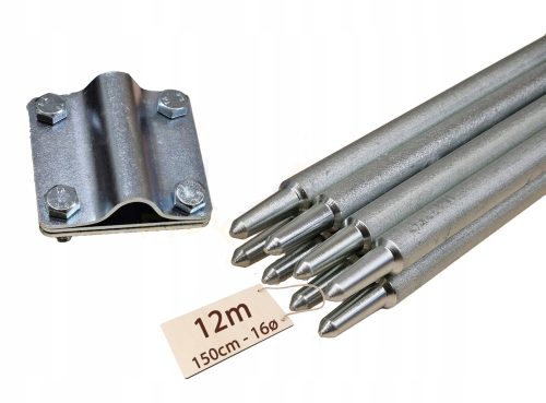 ERDUNG KLAPPBARER BLITZSCHUTZ-SATZ, VERZINKT PV 6x1,5M 9M