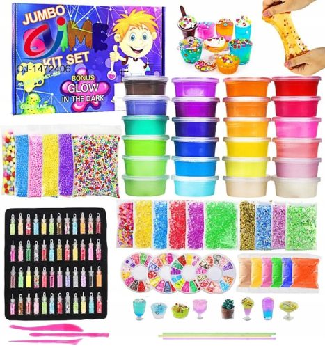  GROSSES SLIME-KIT ZUR HERSTELLUNG VON SCHLEIM FÜR KINDER, KUNSTSTOFFPASTE 120in1