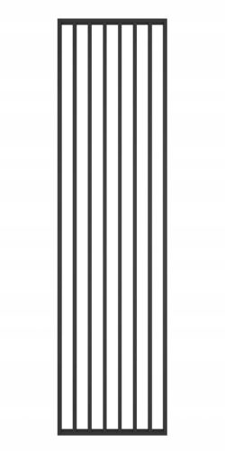 Lamellenwand 275 x 58 cm, mattschwarze Lamellen