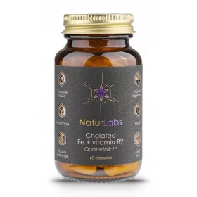   Chelatiertes Eisen mit Folsäure NaturLabs, 60 Portionen mit 28mg Eisen und Quatrefolic®