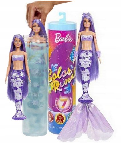  Barbie Mattel Color Reveal Bunte Meerjungfrau-Puppe